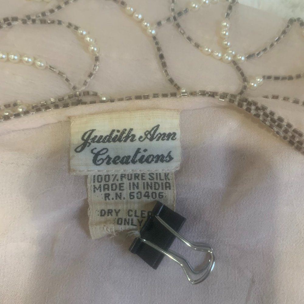 Vintage Judith Ann Creations Pure Silk/Sequin/Beaded Blouse